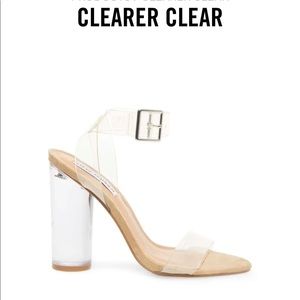 Steve Madden Clearer Clear 6.5 Heels.